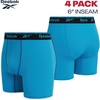 image:imageReebok Mens Boxer Briefs  4 Pack Underwear with Contour Pouch 6 Inseam  Athletic Stretch Performance MoistureWicking Fabric No Fly Pouch TagFree WaistbandBlue DepthsBlackBlue DanubeBlackened Pearl