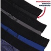 image:imageReebok Mens Boxer Briefs  4 Pack Underwear with Contour Pouch 6 Inseam  Athletic Stretch Performance MoistureWicking Fabric No Fly Pouch TagFree WaistbandBlackBlue DepthsDark GreyPrint