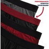 image:imageReebok Mens Boxer Briefs  4 Pack Underwear with Contour Pouch 6 Inseam  Athletic Stretch Performance MoistureWicking Fabric No Fly Pouch TagFree WaistbandGreyBlackRed