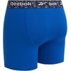 image:imageReebok Mens Boxer Briefs  6 Pack MoistureWicking Stretch Pouch 6  Lightweight Performance Fabric Wicks Away Sweat Supportive Long Leg Design Helps Reduce RideUp All DaySurf the WebBlackened PearlMaritime Blue