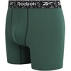 image:imageReebok Mens Boxer Briefs  6 Pack MoistureWicking Stretch Pouch 6  Lightweight Performance Fabric Wicks Away Sweat Supportive Long Leg Design Helps Reduce RideUp All DayTrekking GreenBlackened PearlBlack