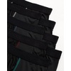 image:imageReebok Mens Boxer Briefs  8 Pack Performance Stretch Mens Underwear Boxers with Functional Fly 6 Inseam Boxers for MenAll Black With Contrast