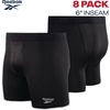 image:imageReebok Mens Boxer Briefs  8 Pack Performance Stretch Mens Underwear Boxers with Functional Fly 6 Inseam Boxers for MenBlack