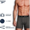 image:imageReebok Mens Boxer Briefs  8 Pack Performance Stretch Mens Underwear Boxers with Functional Fly 6 Inseam Boxers for MenBlackBlue DepthsDark GreyPrint