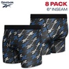 image:imageReebok Mens Boxer Briefs  8 Pack Performance Stretch Mens Underwear Boxers with Functional Fly 6 Inseam Boxers for MenBlackBlueCharcoalPrint