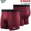 image:imageReebok Mens Boxer Briefs  8 Pack Performance Stretch Mens Underwear Boxers with Functional Fly 6 Inseam Boxers for MenBlackFigGrey