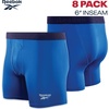image:imageReebok Mens Boxer Briefs  8 Pack Performance Stretch Mens Underwear Boxers with Functional Fly 6 Inseam Boxers for MenBlueNavy