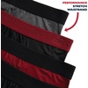 image:imageReebok Mens Boxer Briefs  8 Pack Performance Stretch Mens Underwear Boxers with Functional Fly 6 Inseam Boxers for MenGrayBlackRedBlack