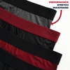image:imageReebok Mens Boxer Briefs  8 Pack Performance Stretch Mens Underwear Boxers with Functional Fly 6 Inseam Boxers for MenGreyBlackRedBlack