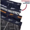 image:imageReebok Mens Boxer Briefs 4 Pack Soft Athletic Boxers with Contour Pouch  Smooth Soft Feel Designed for Everyday Comfort Elastic Waistband Stays in Place Without IrritationNavyGreyPrint