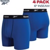 image:imageReebok Mens Boxer Briefs 4 Pack Soft Athletic Boxers with Contour Pouch  Smooth Soft Feel Designed for Everyday Comfort Elastic Waistband Stays in Place Without IrritationBlackLight GreyBlackRoyal Blue