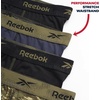image:imageReebok Mens Boxer Briefs 4 Pack Soft Athletic Boxers with Contour Pouch  Smooth Soft Feel Designed for Everyday Comfort Elastic Waistband Stays in Place Without IrritationBlackGreyCamoBlack