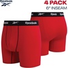 image:imageReebok Mens Boxer Briefs 4 Pack Soft Athletic Boxers with Contour Pouch  Smooth Soft Feel Designed for Everyday Comfort Elastic Waistband Stays in Place Without IrritationBlackLight GreyBlackRed
