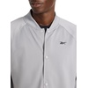 image:imageReebok Mens Classics Basketball Matte Snap Jacket Standard Fit Lightweight Poly FabricLeisure Grey