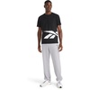image:imageReebok Mens Classics Basketball Matte Snap Pant Standard Fit 31 Inseam Lightweight Poly FabricLeisure Grey