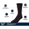 image:imageReebok Mens Crew Socks  Moisture Wicking Athletic Cushioned Socks 5 Pack  Stretch Performance Reinforced Heel amp Toe Arch Support Mid Calf StayUp Cuff Shoe Size 6125Black