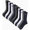 image:imageReebok Mens Crew Socks  Moisture Wicking Cushioned Athletic Socks 10 Pack  Stretch Performance Reinforced Heel amp Toe Arch Support Mid Calf StayUp Cuff Shoe Size 6125Multi 14pk