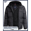 image:imageReebok Mens Heavyweight Insulated Quilted Puffer Jacket Water Resistant  Wind and Water Resistant Shell with BomberInspired Silhouette Bubble Quilting for Warmth Reliable Daily WearFog