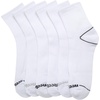 image:imageReebok Mens High Quarter Socks Arch Support Cushioned Athletic Socks 6 Pack  Lightweight Stretch Performance Fabric Cushioned Comfort Arch Support High Quarter Crew Shoe Size 6125All White