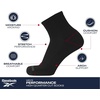image:imageReebok Mens High Quarter Socks Arch Support Cushioned Athletic Socks 6 Pack  Lightweight Stretch Performance Fabric Cushioned Comfort Arch Support High Quarter Crew Shoe Size 6125BlueBlackGrey