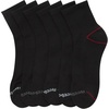 image:imageReebok Mens High Quarter Socks Arch Support Cushioned Athletic Socks 6 Pack  Lightweight Stretch Performance Fabric Cushioned Comfort Arch Support High Quarter Crew Shoe Size 6125Black