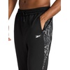 image:imageReebok Mens Id Train Snake Print Pant Standard Fit 30 Inseam Lightweight Stretch Poly Micro Terry Jersey FabricBlack