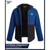 image:imageReebok Mens Jacket Lightweight Softshell Jacket Sherpa Fleece Lined Coat  Water Resistant ZipUp Shell with Clean Athletic Cut Packable Design for Travel Versatile for Hiking or Weekend WearClassic Blue