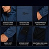 image:imageReebok Mens Lightweight FleeceLined Softshell Jacket Wind Resistant Hood  Wind and Water Resistant Shell for Daily Commutes or Travel Streamlined Athletic Cut Protective Collar for Chilly MorningsMineral Blue