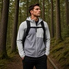 image:imageReebok Mens Lightweight FleeceLined Softshell Jacket Wind Resistant Hood  Wind and Water Resistant Shell for Daily Commutes or Travel Streamlined Athletic Cut Protective Collar for Chilly MorningsPale Grey