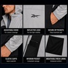 image:imageReebok Mens Lightweight FleeceLined Softshell Jacket Wind Resistant Hood  Wind and Water Resistant Shell for Daily Commutes or Travel Streamlined Athletic Cut Protective Collar for Chilly MorningsGrey