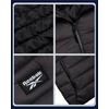 image:imageReebok Mens Lightweight Quilted Packable Puffer Jacket Plus Size 2X5X  Durable WeatherResistant Shell Blocks Wind and Light Moisture Structured Hood Secure Zip Pockets for Daily WearCharcoal