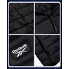 image:imageReebok Mens Lightweight Quilted Packable Puffer Jacket Plus Size 2X5X  Durable WeatherResistant Shell Blocks Wind and Light Moisture Structured Hood Secure Zip Pockets for Daily WearSolid Black