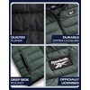 image:imageReebok Mens Lightweight Quilted Packable Puffer Jacket Plus Size 2X5X  Durable WeatherResistant Shell Blocks Wind and Light Moisture Structured Hood Secure Zip Pockets for Daily WearOlive