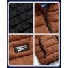 image:imageReebok Mens Lightweight Quilted Packable Puffer Jacket Plus Size 2X5X  Durable WeatherResistant Shell Blocks Wind and Light Moisture Structured Hood Secure Zip Pockets for Daily WearMocha