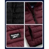 image:imageReebok Mens Lightweight Quilted Packable Puffer Jacket Plus Size 2X5X  Durable WeatherResistant Shell Blocks Wind and Light Moisture Structured Hood Secure Zip Pockets for Daily WearClassic Maroon