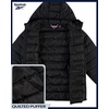 image:imageReebok Mens Lightweight Quilted Packable Puffer Jacket Plus Size 2X5X  Durable WeatherResistant Shell Blocks Wind and Light Moisture Structured Hood Secure Zip Pockets for Daily WearSolid Black