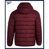 image:imageReebok Mens Lightweight Quilted Packable Puffer Jacket Plus Size 2X5X  Durable WeatherResistant Shell Blocks Wind and Light Moisture Structured Hood Secure Zip Pockets for Daily WearClassic Maroon