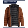 image:imageReebok Mens Lightweight Quilted Packable Puffer Jacket Plus Size 2X5X  Durable WeatherResistant Shell Blocks Wind and Light Moisture Structured Hood Secure Zip Pockets for Daily WearMocha