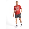 image:imageReebok Mens Locker 7 Short Standard Fit Midweight Stretch CottonPoly FabricCharcoal Heather