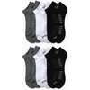 image:imageReebok Mens Low Cut Socks Cushioned Moisture Wicking Athletic Socks 12 Pack  Stretch Performance Reinforced Heel amp Toe Arch Support Low Cut No Show Shoe Size 6125BlackGreyWhite