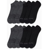 image:imageReebok Mens Low Cut Socks Cushioned Moisture Wicking Athletic Socks 12 Pack  Stretch Performance Reinforced Heel amp Toe Arch Support Low Cut No Show Shoe Size 6125GreyBlack