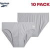 image:imageReebok Mens Low Rise Briefs  10 Pack Performance Mens Underwear with Pouch  Redefine your daily essentials with the Reebok Mens Low Rise Briefs  10 Pack Soft Cotton Underwear Briefs with Supportive CBlackened Pearlgreystoneblackened Pearlgreystone