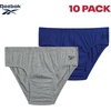 image:imageReebok Mens Low Rise Briefs 10 Pack Soft Stretch Cotton Underwear Briefs  Low Rise Cut Sits Comfortably Below the Waist for a Smooth Fit Under Jeans or Joggers Reduces IrritationBlackHeather GreyWebBlack