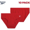 image:imageReebok Mens Low Rise Briefs 10 Pack Soft Stretch Cotton Underwear Briefs  Smooth SecondSkin Feel with Breathable Flexible Fabric QuickDry Tagless Comfort Built for Everyday SupportBlackHeather GreySalsa RedBlack
