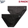 image:imageReebok Mens Low Rise Briefs 5 Pack Athletic Underwear with Contour PouchBlackCharcoal