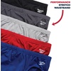 image:imageReebok Mens Low Rise Briefs 5 Pack Athletic Underwear with Contour PouchBlackDark GreyTomato RedMetallic GreyCobalt Blue