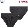 image:imageReebok Mens Low Rise Briefs 5 Pack Athletic Underwear with Contour PouchBlackened PearlStone Grey