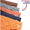 image:imageReebok Mens Low Rise Briefs 5 Pack Athletic Underwear with Contour PouchBlueOrangeGrey