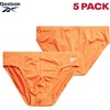 image:imageReebok Mens Low Rise Briefs 5 Pack Athletic Underwear with Contour PouchBlueOrangeGrey