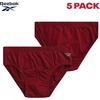 image:imageReebok Mens Low Rise Briefs 5 Pack Soft Stretch Cotton Underwear Briefs  Smooth SecondSkin Feel with Breathable Stretch QuickDry MoistureWicking Fabric Blend for Everyday SupportCharcoalCrimsonSharkskinBlackEvening Blue